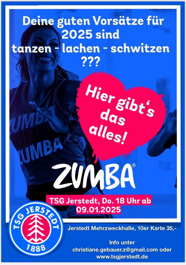 Du betrachtest gerade Zumba 2025 bei der TSG Jerstedt